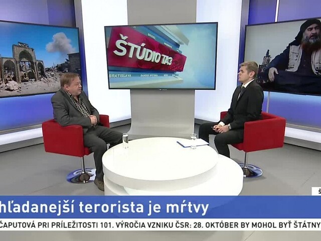 ŠTÚDIO TA3: Politológ J. Klavec o Baghdádího smrti
