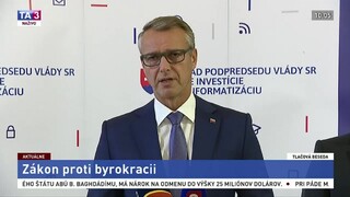 TB R. Rašiho o pripravovanej novele zákona proti byrokracii