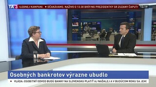 HOSŤ V ŠTÚDIU: Analytička J. Marková o úbytku osobných bankrotov