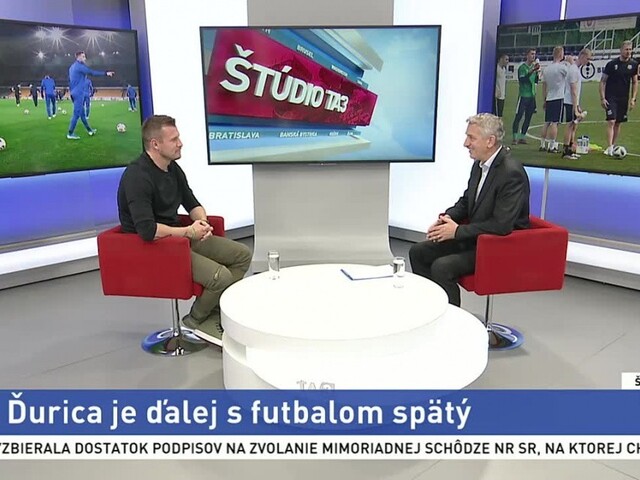 ŠTÚDIO TA3: Futbalista J. Ďurica o futbale a šanciach Slovana