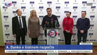 TB A. Danka o štátnom rozpočte a o novej posile SNS