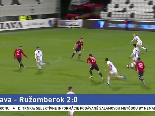 Ružomberok ukončil sériu bez prehry, predohrávka patrila Spartaku