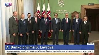 Prijatie ruského ministra S. Lavrova v parlamente A. Dankom