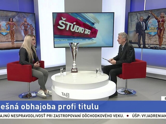 ŠTÚDIO TA3: Majsterka sveta A. Ondrejovičová o svojej kariére