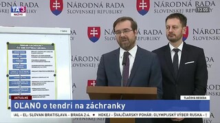 TB predstaviteľov OĽANO o tendri na záchranky