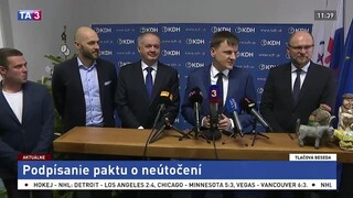 TB PS/Spolu, KDH, SaS a Za ľudí po podpísaní paktu o neútočení