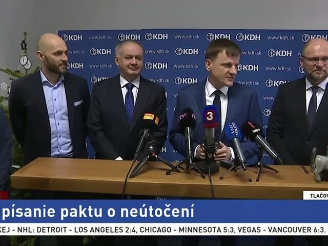 TB PS/Spolu, KDH, SaS a Za ľudí po podpísaní paktu o neútočení