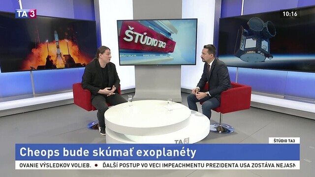 ŠTÚDIO TA3: J. Kapuš zo SOSA o skúmaní exoplanét sondou Cheops
