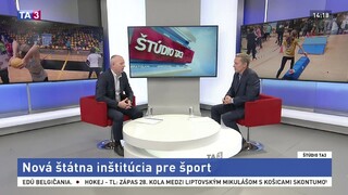 ŠTÚDIO TA3: Športovec J. Gönci o novej štátnej inštitúcii pre šport