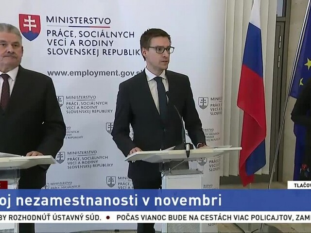TB J. Richtera a M. Valentoviča z ÚPSVaR o nezamestnanosti v novembri