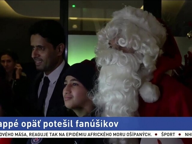 Mbappé sa v rámci charitatívneho projektu prezliekol za Santa Clausa