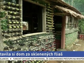 Brazílčanka nevyhadzovala sklo, postavila si z neho dom