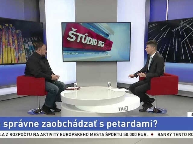 ŠTÚDIO TA3: Odborník na pyrotechniku J. Appel o narábaní s petardami
