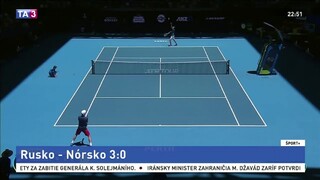 Rusi si poradili s Nórskom, postúpili do štvrťfinále ATP Cup