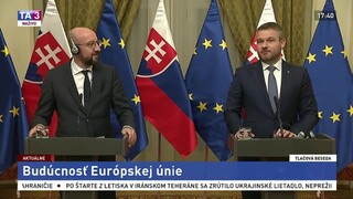 TB P. Pellegriniho a Ch. Michela po rokovaní o rozpočte EÚ