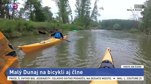 Malý Dunaj na bicykli aj člne