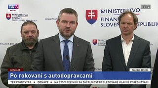 TB P. Pellegriniho a autodopravcov po spoločnom rokovaní