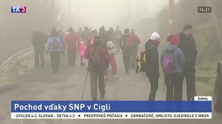 V obci Cigeľ si turistickým pochodom uctili pamiatku SNP