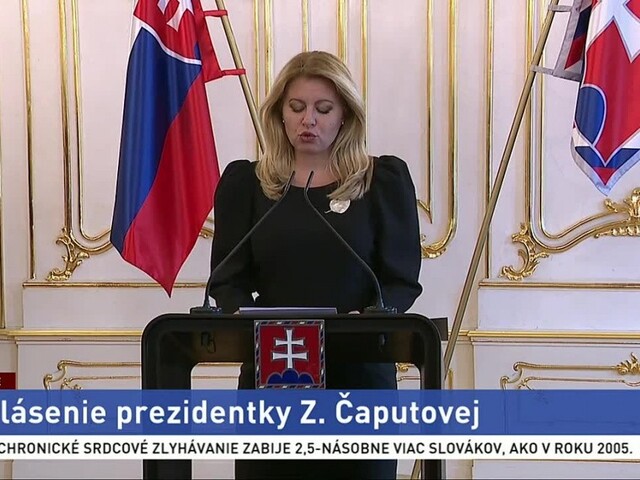 Vyhlásenie Z. Čaputovej po stretnutí s M. Lučanským a J. Čižnárom
