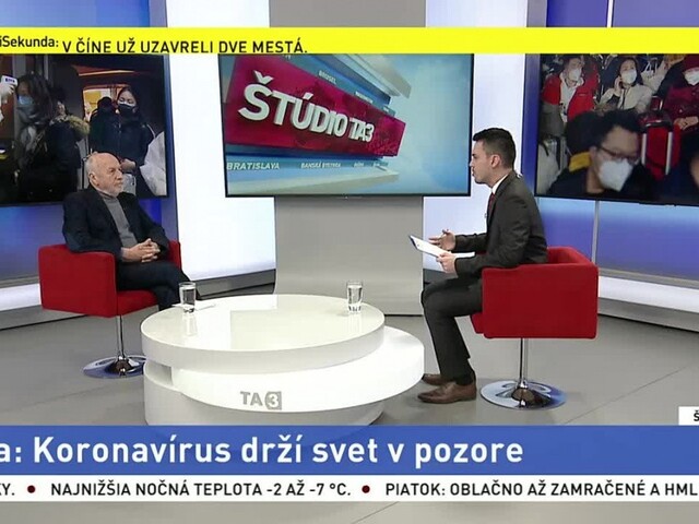 ŠTÚDIO TA3: Virológ F. Čiampor o najnovšom koronavíruse