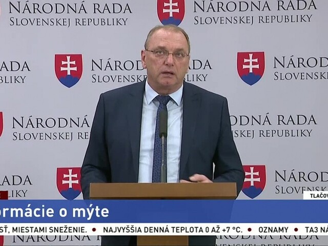 Brífing exministra dopravy Ľ. Vážneho o mýtnom systéme