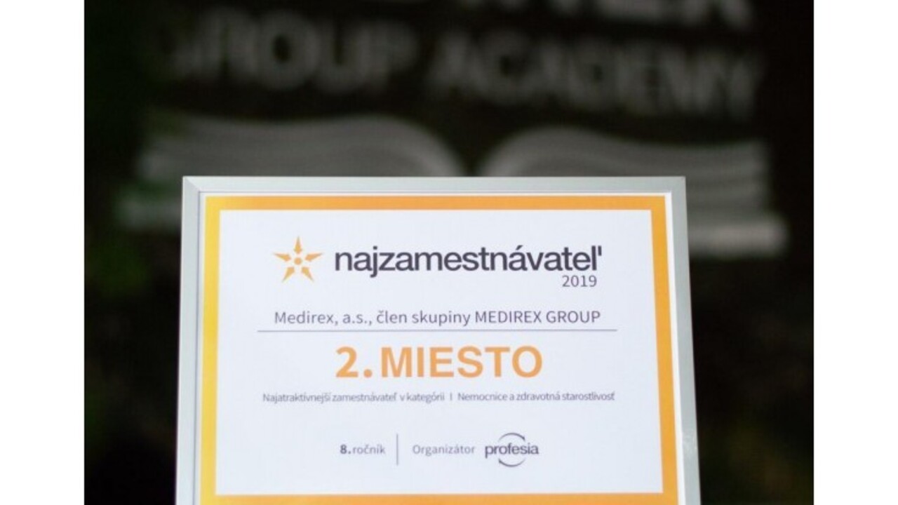Medirex je 2. najatraktívnejší zamestnávateľ na Slovensku