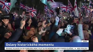 Tisícky ľudí prišli oslavovať brexit k parlamentu, pozýval Farage