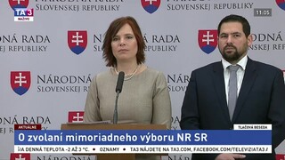 TB V. Remišovej o zvolaní mimoriadneho výboru NR SR