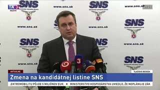 TB predsedu NR SR A. Danka aj o zmene na kandidátnej listine SNS