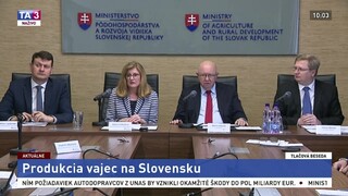TB predstaviteľov ministerstva pôdohospodárstva o produkcii vajec na Slovensku