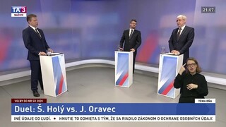 Duel v Téme dňa: Oravec proti Holému