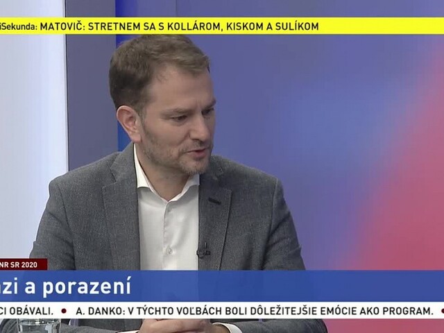 Volebné štúdio TA3 s I. Matovičom: Rokovať chceme čím skôr