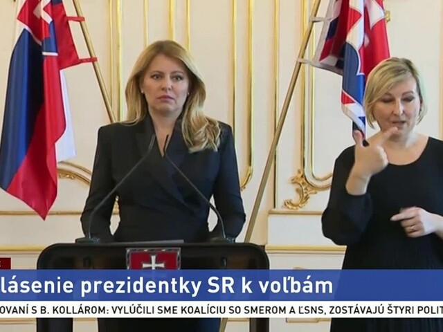 Vyhlásenie prezidentky SR Z. Čaputovej k výsledkom volieb