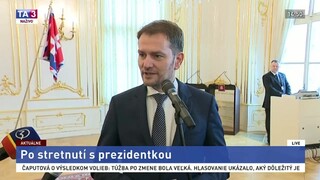 Brífing lídra OĽANO I. Matoviča po rokovaní s prezidentkou