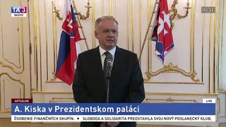 Brífing A. Kisku po rokovaní s prezidentkou Z. Čaputovou