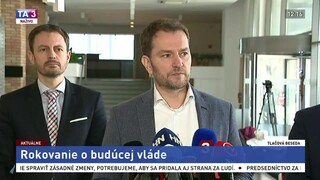 Brífing I. Matoviča po rokovaní o budúcej vláde s A. Kiskom