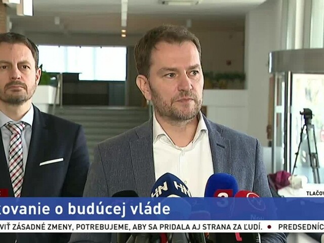 Brífing I. Matoviča po rokovaní o budúcej vláde s A. Kiskom