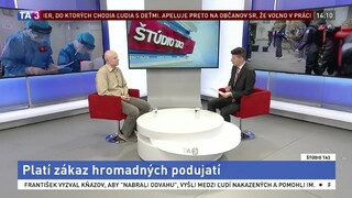 ŠTÚDIO TA3: Virológ B. Klempa o vývoji vírusu na Slovensku