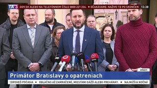 TB primátora M. Valla o opatreniach v Bratislave