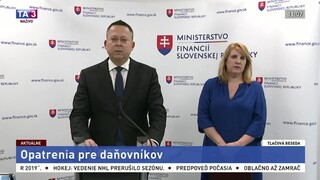 TB L. Kamenického a L. Wittenbergerovej o opatreniach pre daňovníkov