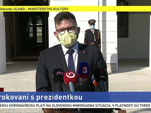 Vyhlásenie hovorcu prezidentky M. Strižinca po rokovaní o novej vláde