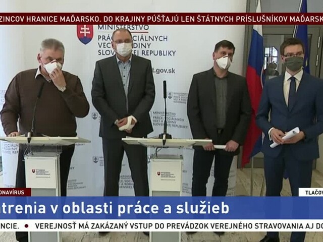 TB ministerstva práce, ústredia práce a SP o opatreniach v čase pandémie