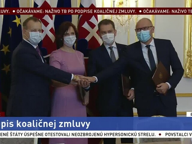 Podpísanie koaličnej zmluvy