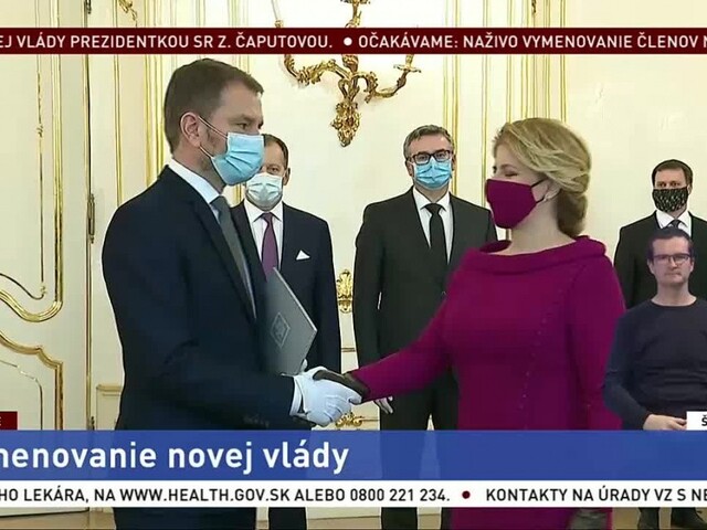 Prezidentka Z. Čaputová vymenovala novú vládu I. Matoviča