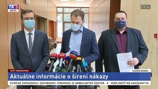 Brífing I. Matoviča k aktuálnym informáciám o šírení nákazy