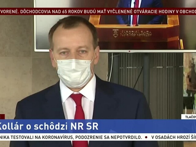 Brífing predsedu NR SR B. Kollára o preložení doplňujúcich volieb