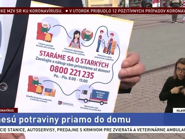 BBSK spustil donášku potravín, určená je pre seniorov