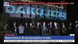 Potlesk pre zdravotníkov a hasičov z Bratislavského hradu
