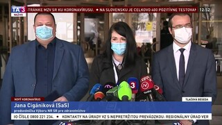 TB J. Cigánikovej a M. Krajčího  po výbore NR SR pre zdravotníctvo