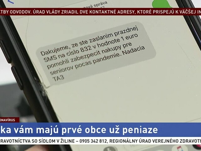 Pomáha aj Nadácia TA3, vyzbierané peniaze podporia seniorov